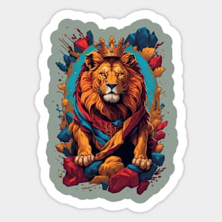 the majestic lion Sticker
